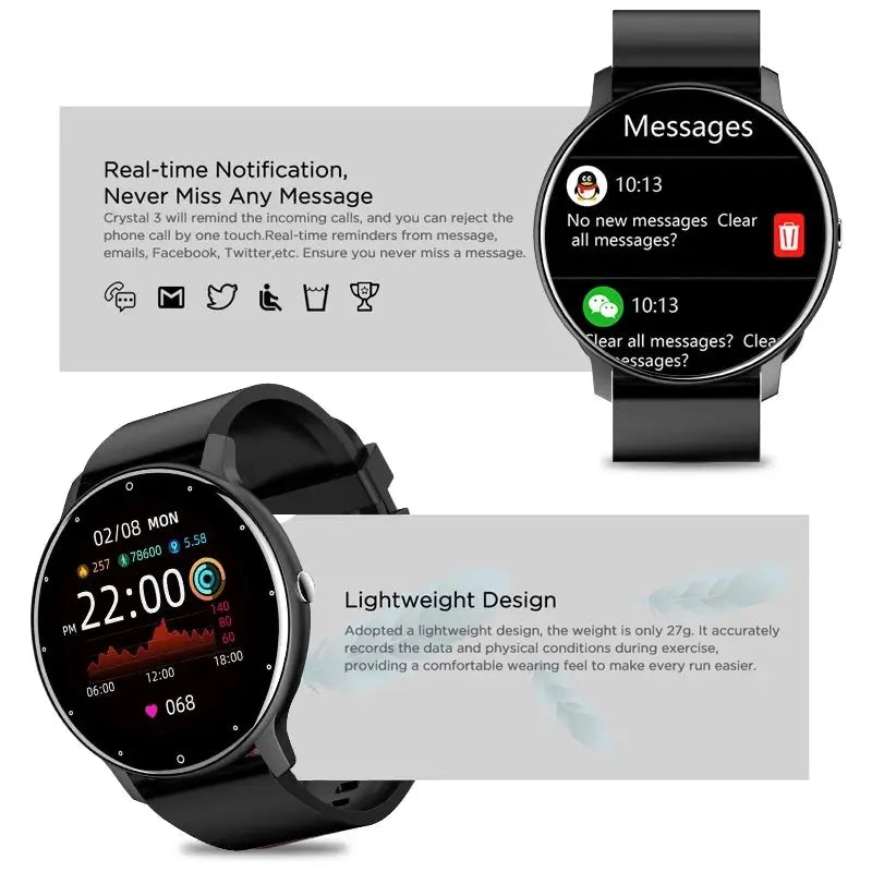 LIGE 2025 Smart Watch Women Men Lady Gift Sport Fitness Watches Heart Rate Monitor Waterproof Smartwatch For Xiaomi Android IOS Humana Conditio LLC