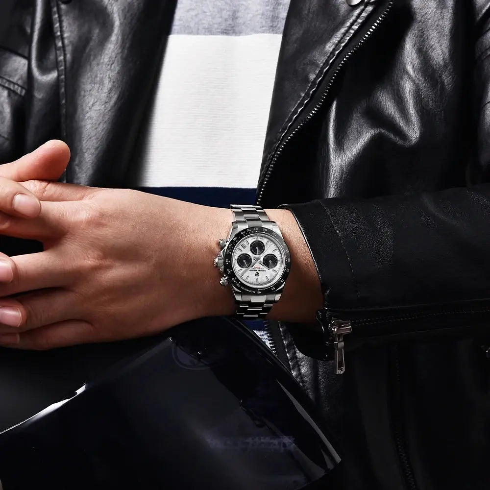 PAGANI DESIGN 2024 New PD-1644 Meteorite Dial Fashion Men Quartz Wristwatches 100M Sapphire Glass Chronograph relogio masculino Humana Conditio LLC