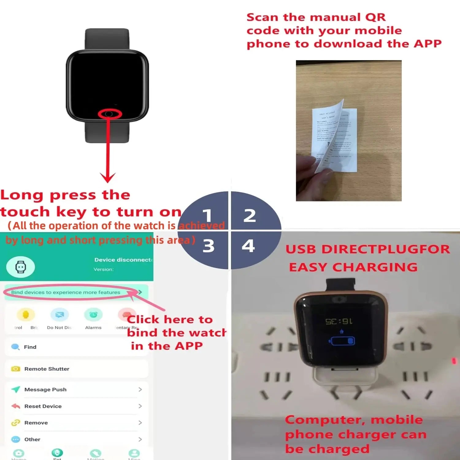 Smart Watch For Men Women Wristwatch Bluetooth Connect Phone Music Player Fitness Sport Bracelet Health Monitor Digital Watches Humana Conditio LLC