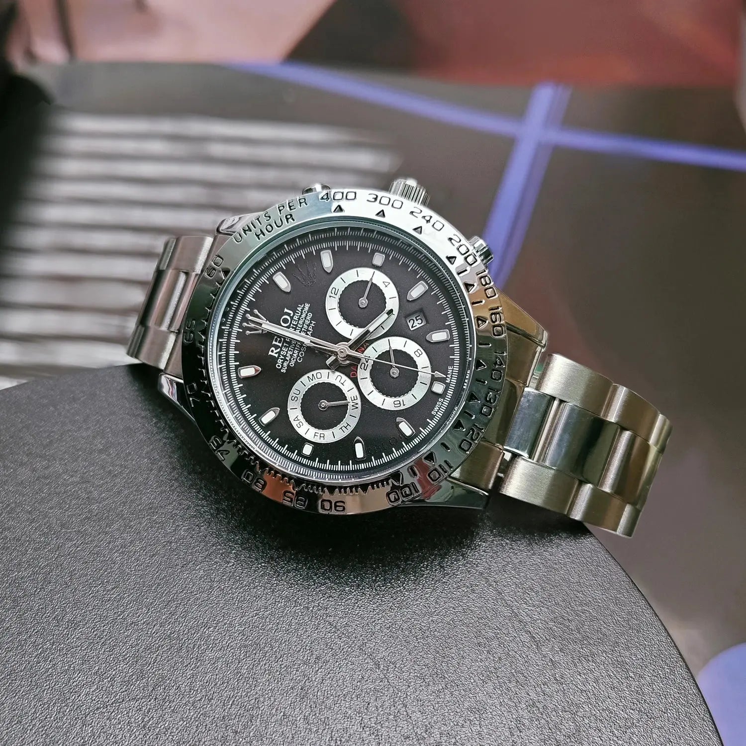 Meteorite Di Series High-End Business Men's Watch, Fully Automatic Mechanical Watch, Skeleton Design, Stainless Steel Strap, Multi-Functional Calendar, Fashionable, Casual, Versatile and Handsome Men's Watch, the Best Gift fo Humana Conditio LLC