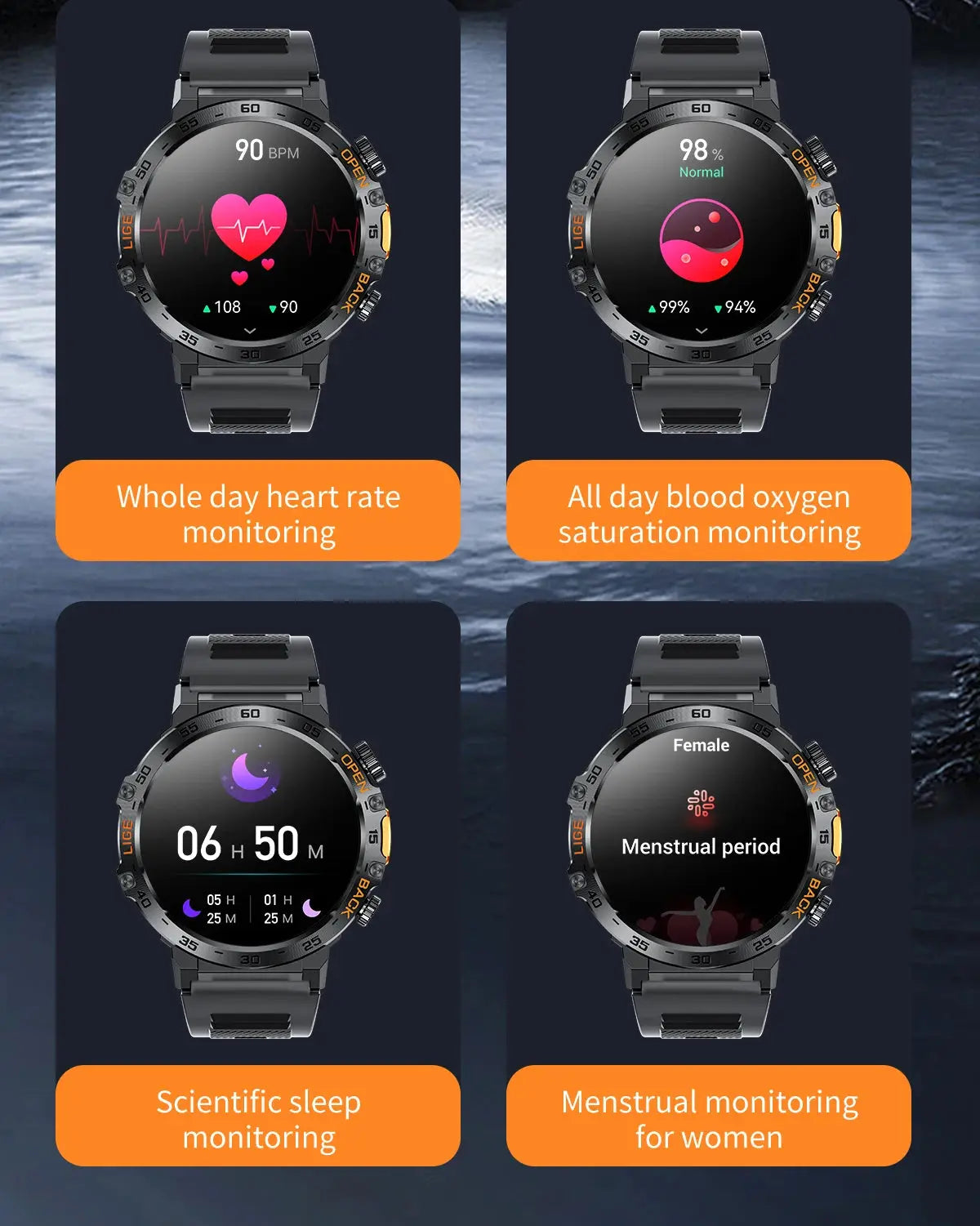 2025 Smart Watch Men 360*360 AMOLED HD Screen Waterproof Sports Fitness Watches Flashlight New Men Smartwatch For Andrio IOS Humana Conditio LLC