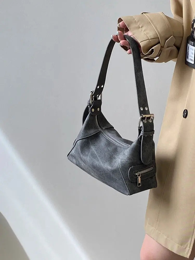 Vintage Y2K Women's Underarm Bags Pu Leather Hot Girls Shoulder Bag Casual Portable Female Tote Purse Crossbody Bag Handbags Humana Conditio LLC