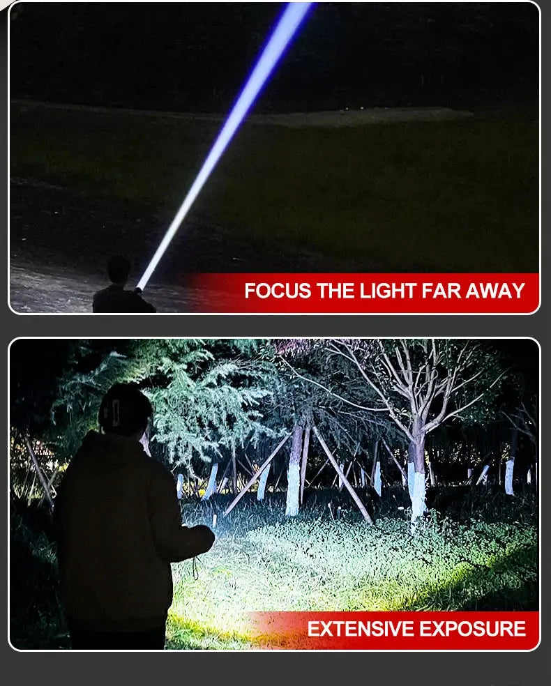Mini Flashlight USB Rechargeable Aluminum Alloy Flashlight Super Bright LED Bead Adjustable Focus Long-range Portable Flashlight Humana Conditio LLC