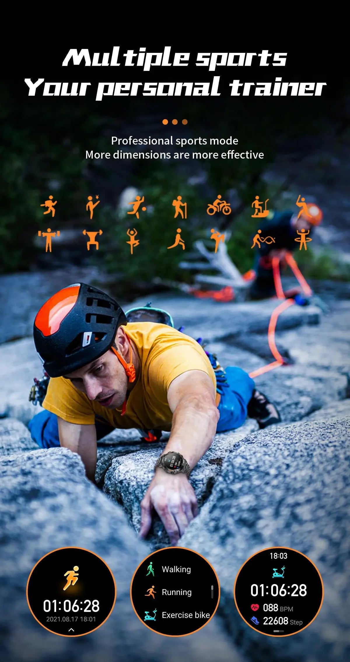 2025 Smart Watch Men 360*360 AMOLED HD Screen Waterproof Sports Fitness Watches Flashlight New Men Smartwatch For Andrio IOS Humana Conditio LLC