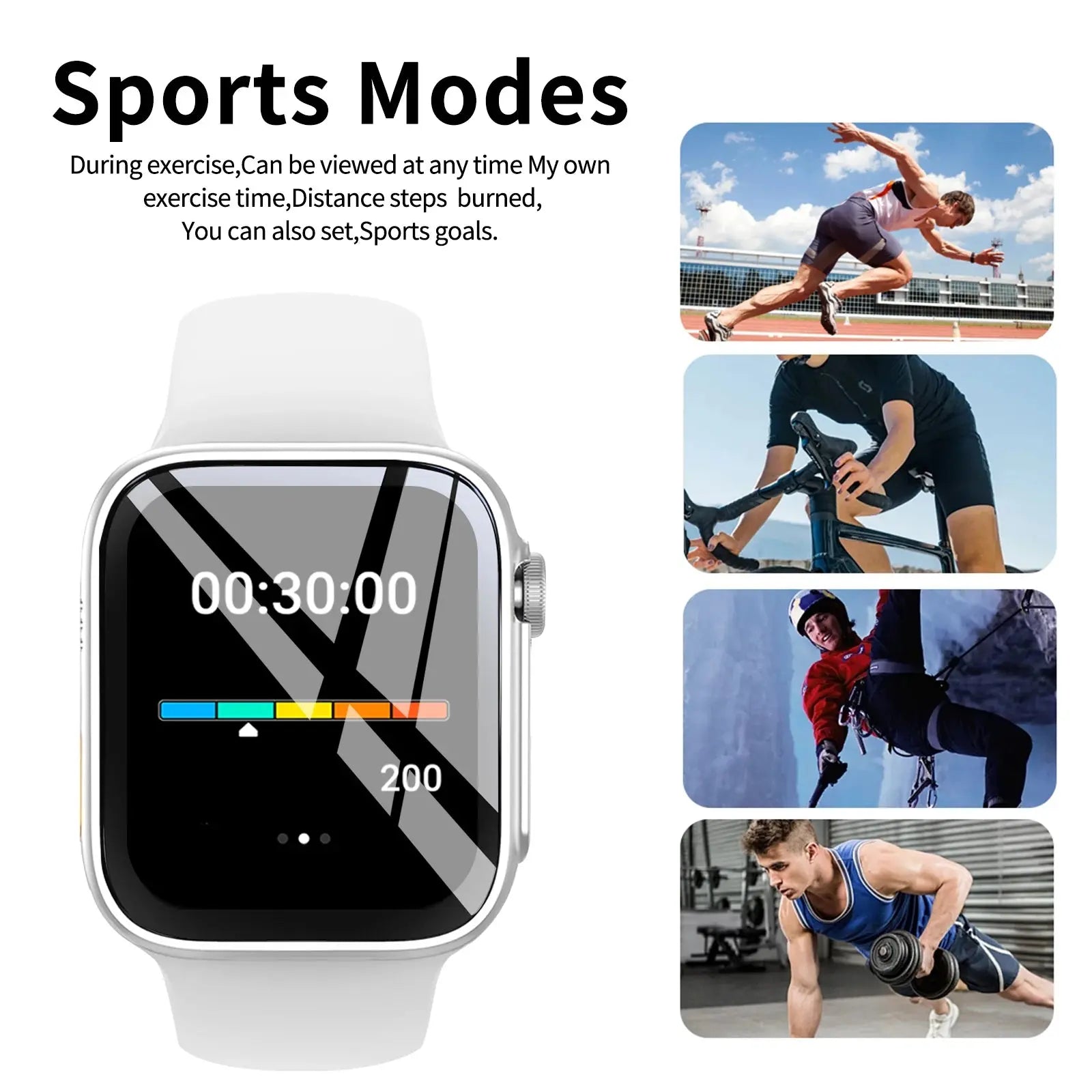 Smart Watch with 2.01-Inch HD Display – Wireless Calling/Dialing, Alarm/Message Notifications, Fitness Tracking, Music Control. Humana Conditio LLC