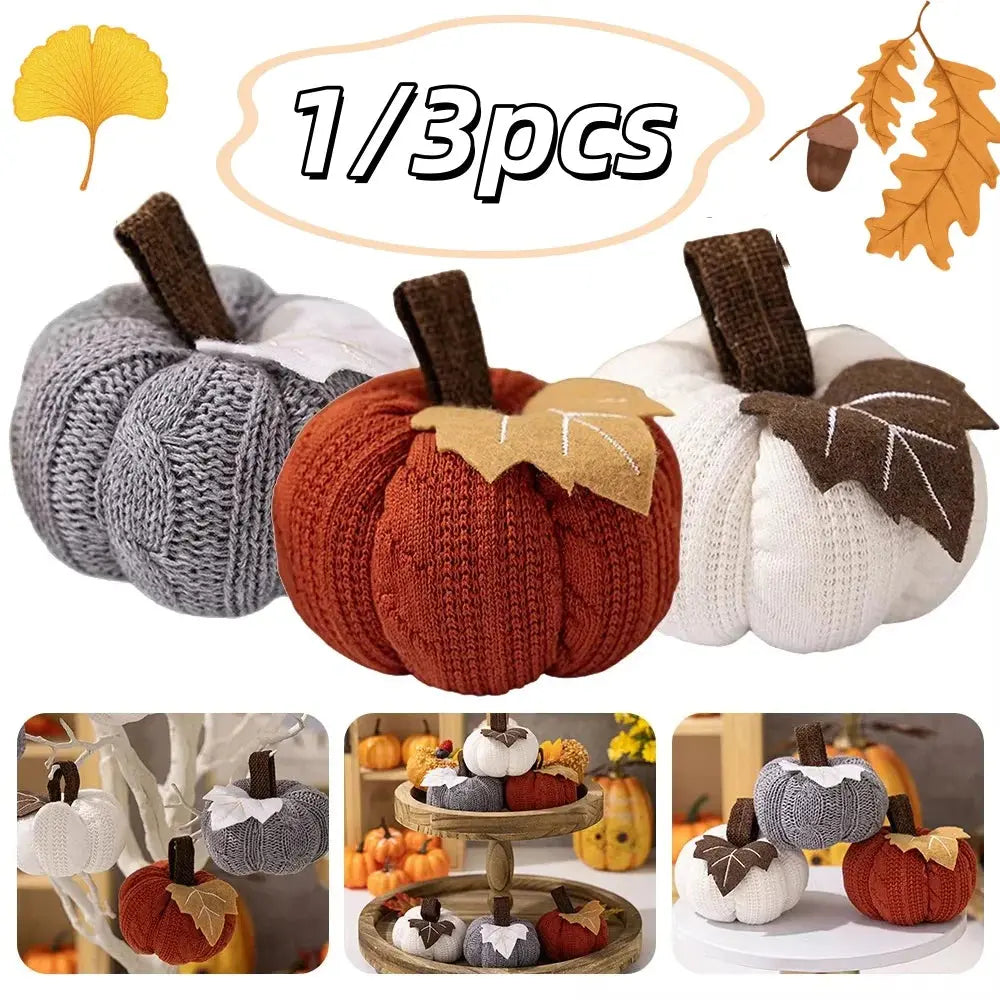 1/3pcs Small Pumpkins Home Decor Reusable Autumn Harvest Party Thanksgiving Props Bedroom Decoration Kitchen Pumpkin Decoration Humana Conditio LLC