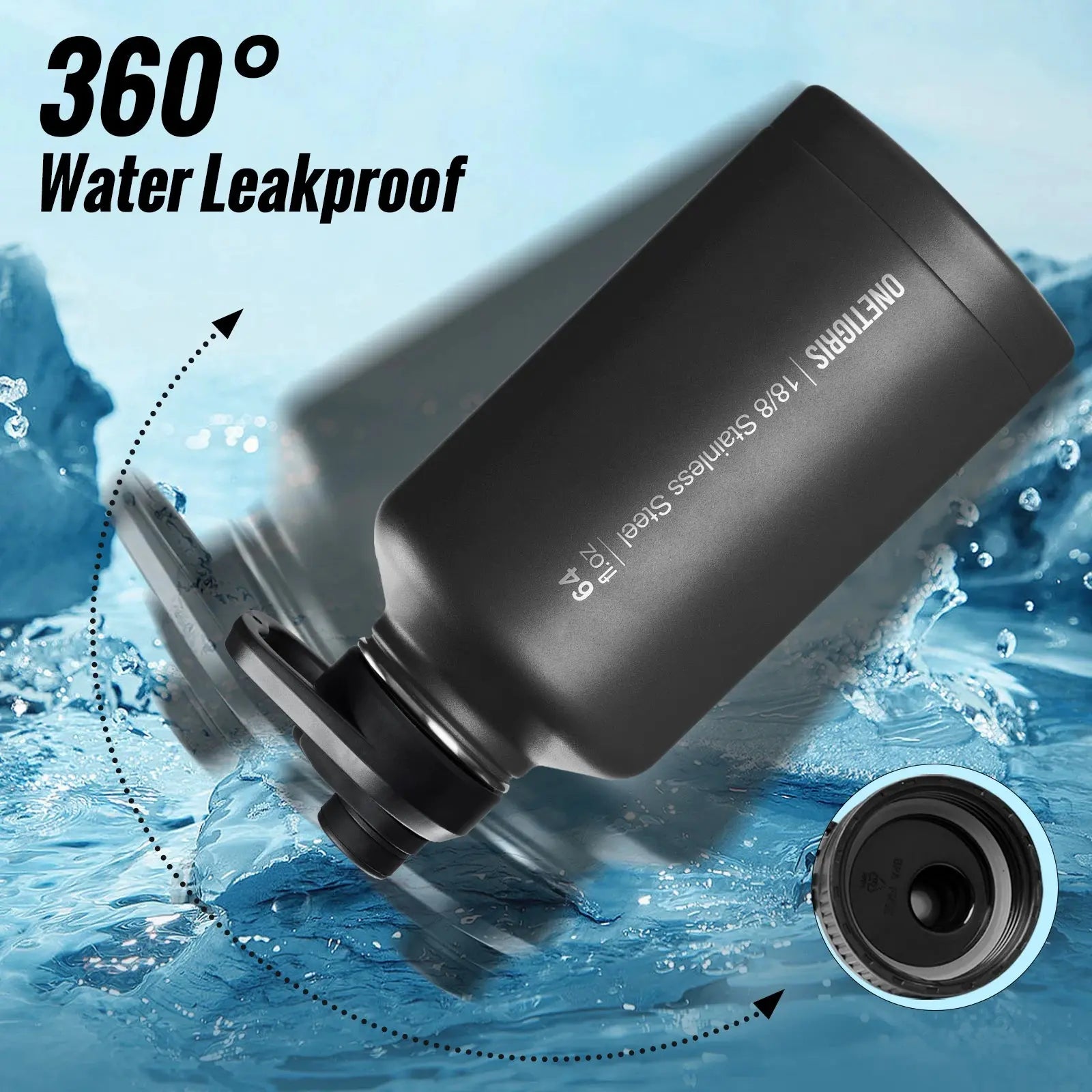 ONETIGRIS 64oz Insulated Water Bottle Humana Conditio LLC