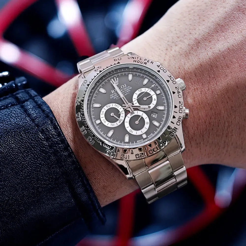 Meteorite Di Series High-End Business Men's Watch, Fully Automatic Mechanical Watch, Skeleton Design, Stainless Steel Strap, Multi-Functional Calendar, Fashionable, Casual, Versatile and Handsome Men's Watch, the Best Gift fo Humana Conditio LLC