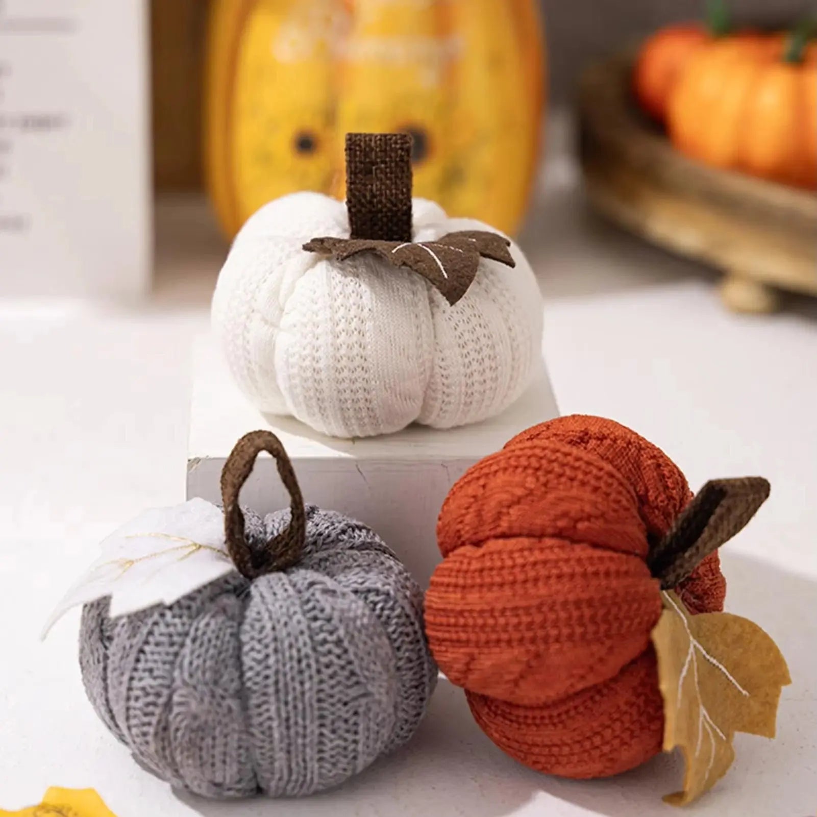 1/3pcs Small Pumpkins Home Decor Reusable Autumn Harvest Party Thanksgiving Props Bedroom Decoration Kitchen Pumpkin Decoration Humana Conditio LLC