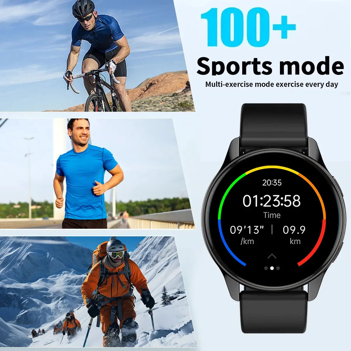 Smart Watch, Wireless Call/Dial, Multi-Sport Mode, Alerts, For Men and Women, Customized Wallpaper, iPhone/Andriod Humana Conditio LLC