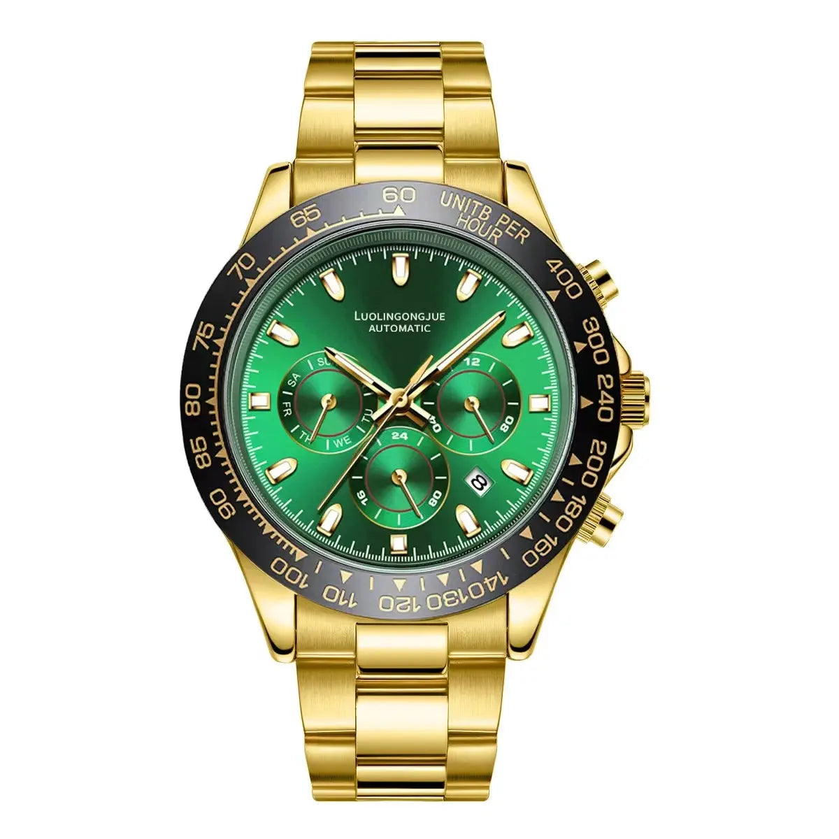 Meteorite Di Series Business Men's Mechanical Watch, Three-Eye Six-Hand Multi-Function Fully Automatic Mechanical Watch, Men's Watch with Skeleton Design, Fashionable Business Casual Watch, High-End Gift Humana Conditio LLC