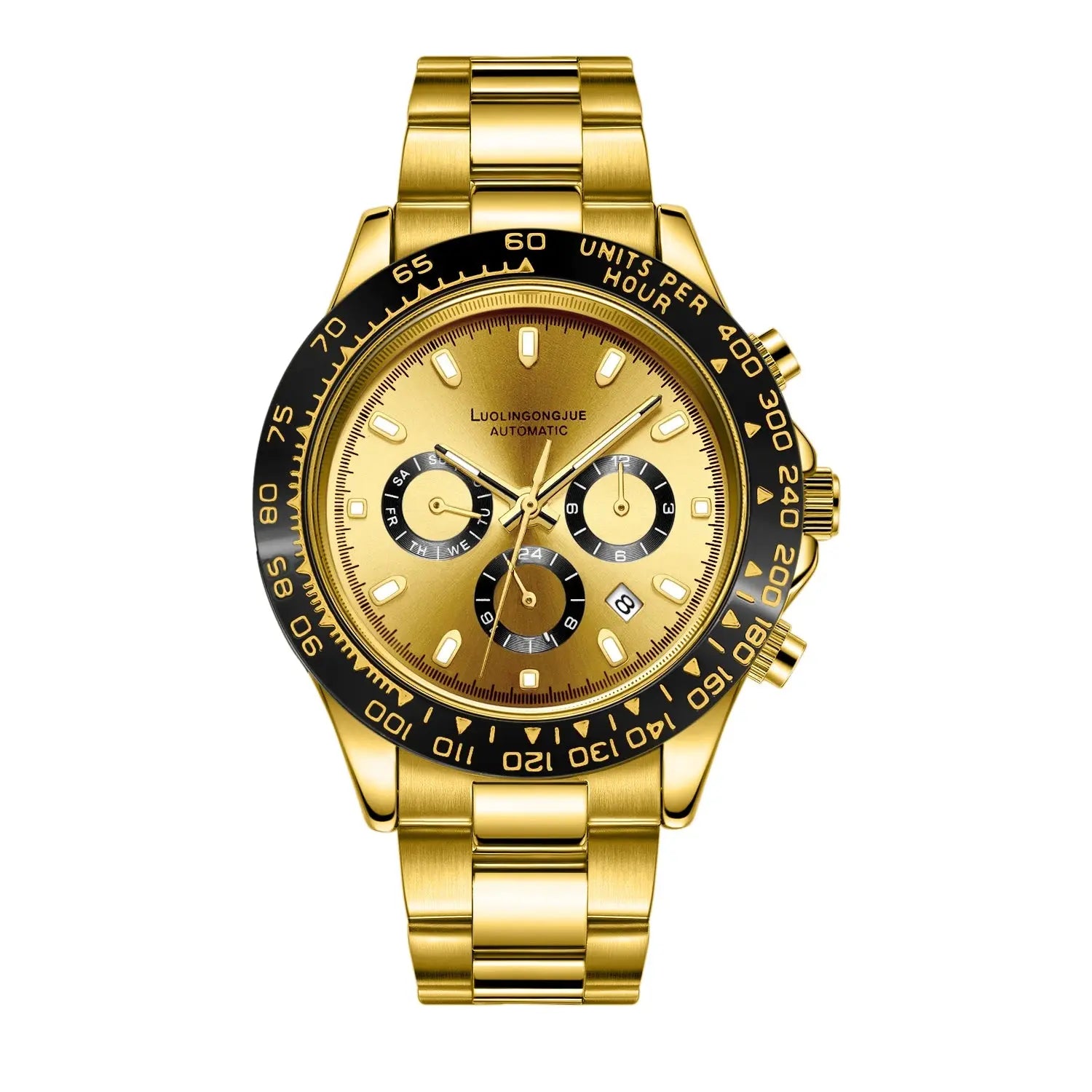 Meteorite Di Series Business Men's Mechanical Watch, Three-Eye Six-Hand Multi-Function Fully Automatic Mechanical Watch, Men's Watch with Skeleton Design, Fashionable Business Casual Watch, High-End Gift Humana Conditio LLC