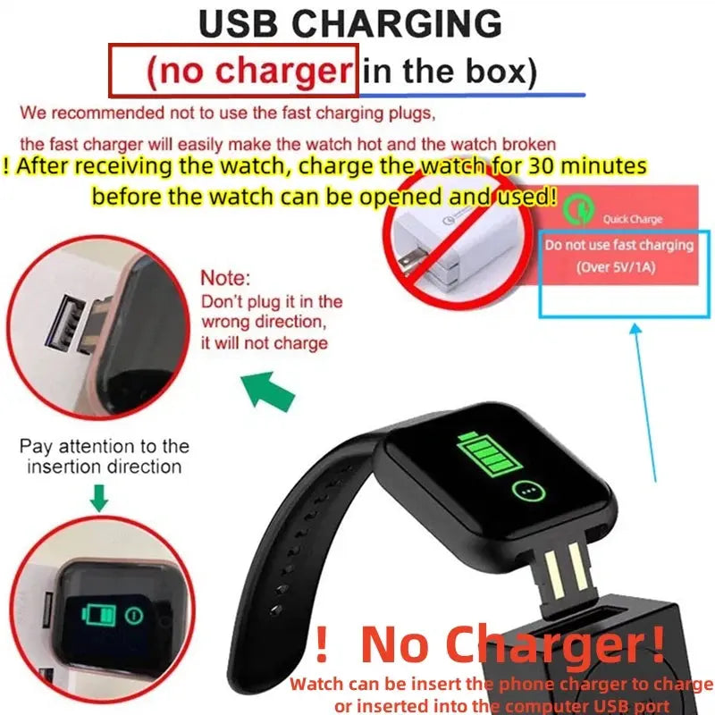 Smart Watch For Men Women Wristwatch Bluetooth Connect Phone Music Player Fitness Sport Bracelet Health Monitor Digital Watches Humana Conditio LLC