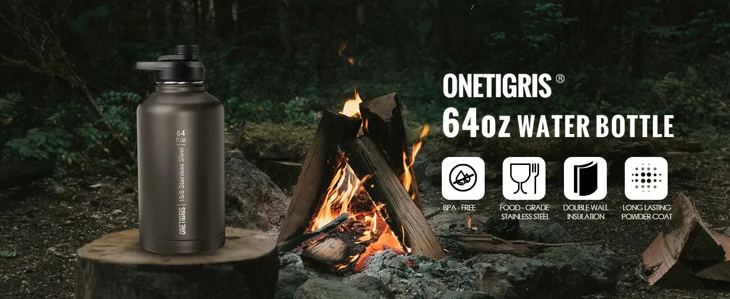 ONETIGRIS 64oz Insulated Water Bottle Humana Conditio LLC