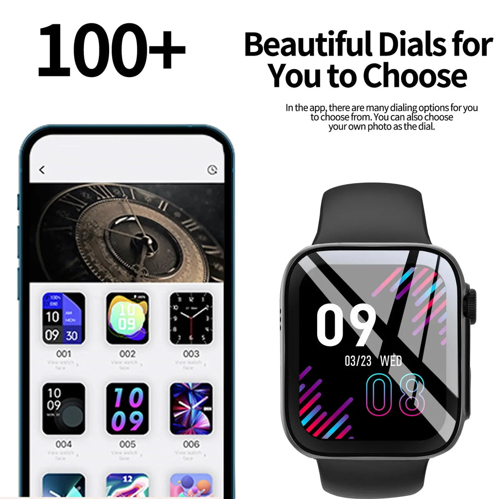 Smart Watch with 2.01-Inch HD Display – Wireless Calling/Dialing, Alarm/Message Notifications, Fitness Tracking, Music Control. Humana Conditio LLC