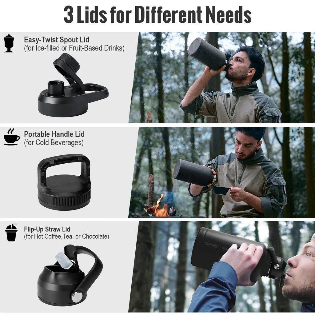 ONETIGRIS 64oz Insulated Water Bottle Humana Conditio LLC