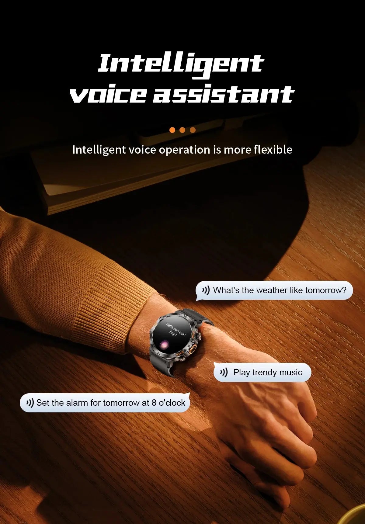 2025 Smart Watch Men 360*360 AMOLED HD Screen Waterproof Sports Fitness Watches Flashlight New Men Smartwatch For Andrio IOS Humana Conditio LLC