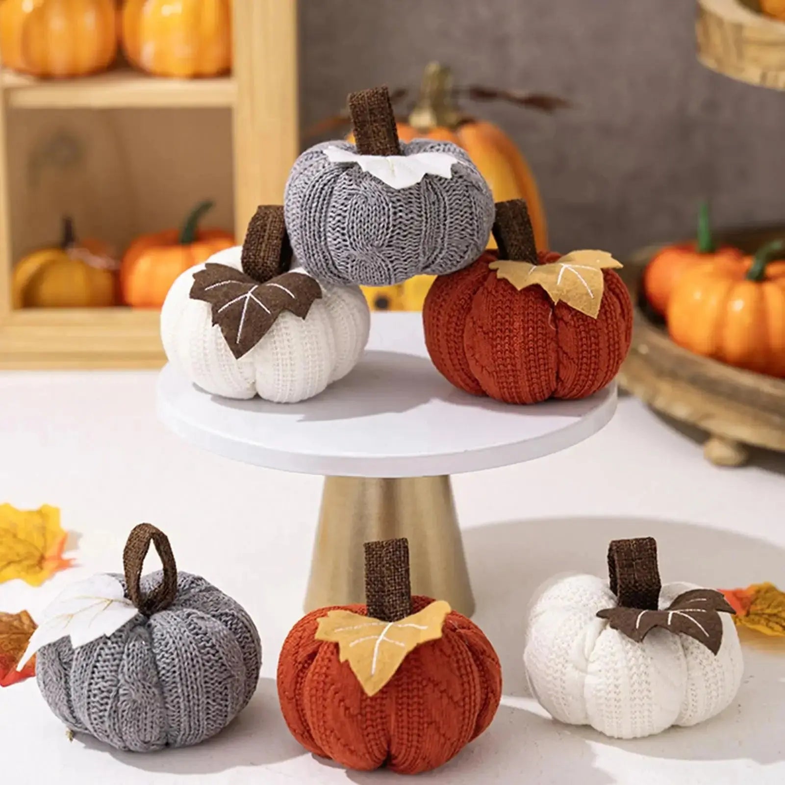 1/3pcs Small Pumpkins Home Decor Reusable Autumn Harvest Party Thanksgiving Props Bedroom Decoration Kitchen Pumpkin Decoration Humana Conditio LLC