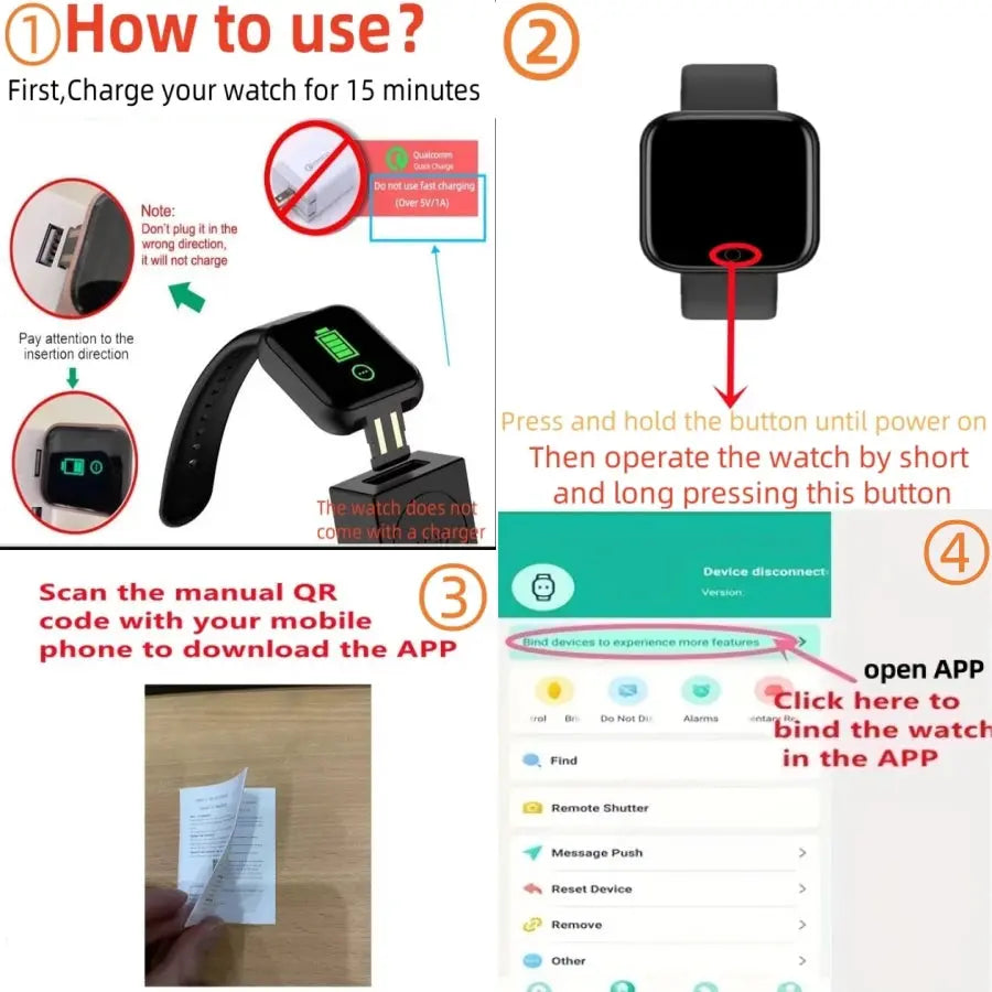 Smart Watch For Men Women Wristwatch Bluetooth Connect Phone Music Player Fitness Sport Bracelet Health Monitor Digital Watches Humana Conditio LLC