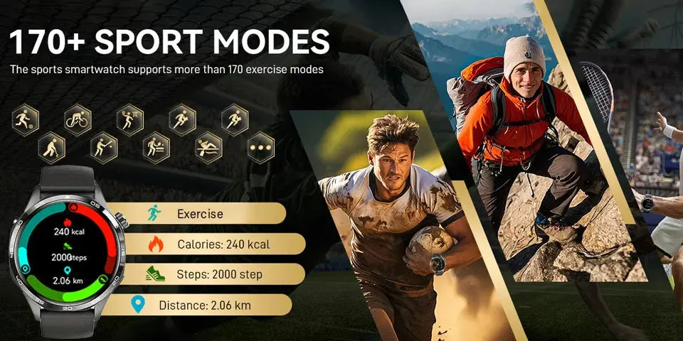 Smart Watches for Men, 1.52" HD AMOLED Fitness Tracker with 110+ Sport Modes, 24/7 Heart Rate Sleep Monitor , IP68 Waterproof Humana Conditio LLC