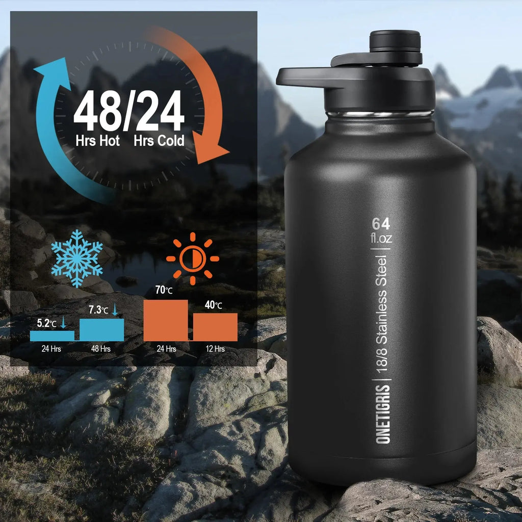 ONETIGRIS 64oz Insulated Water Bottle Humana Conditio LLC