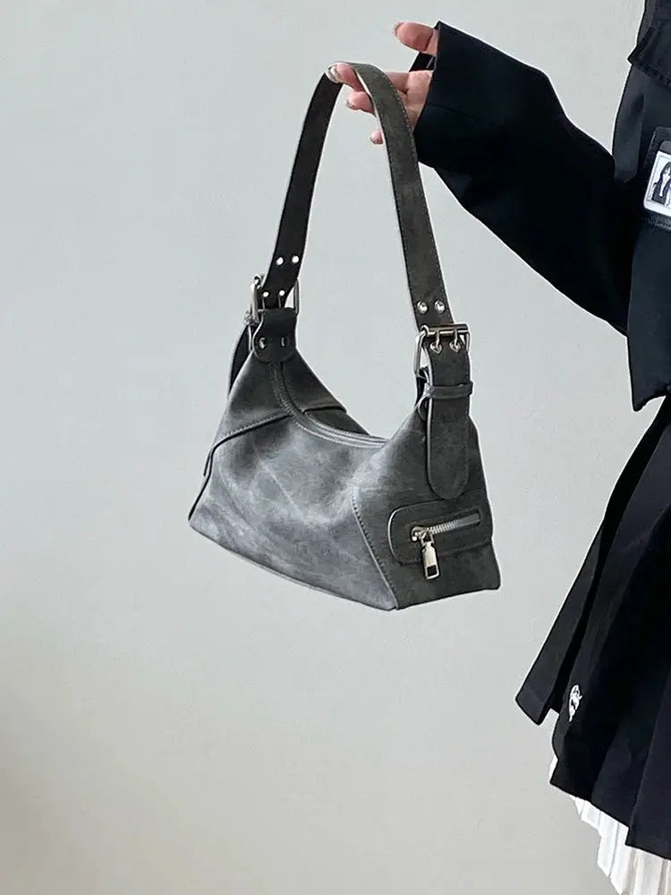 Vintage Y2K Women's Underarm Bags Pu Leather Hot Girls Shoulder Bag Casual Portable Female Tote Purse Crossbody Bag Handbags Humana Conditio LLC