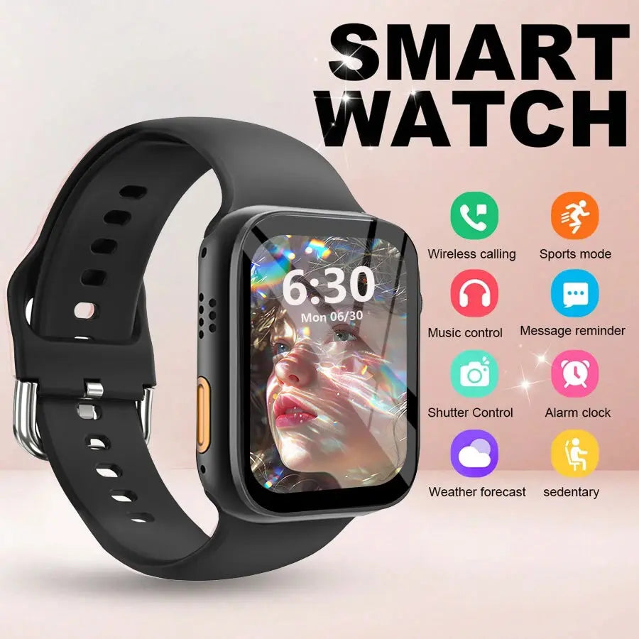 Smart Watch with 2.01-Inch HD Display – Wireless Calling/Dialing, Alarm/Message Notifications, Fitness Tracking, Music Control. Humana Conditio LLC