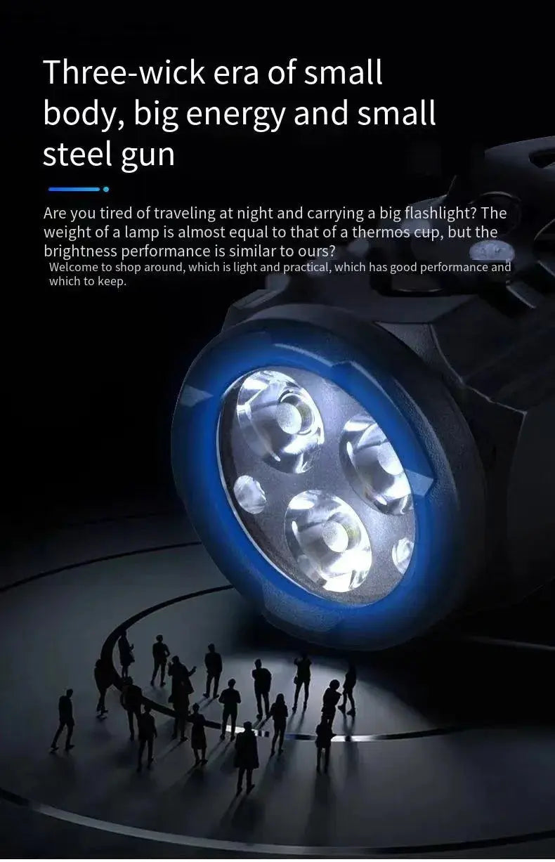 LED Strong Light Flashlight Rechargeable Multi functional for Long Range Portable Outdoor Home Mini Flashlight Cap Clip Light Humana Conditio LLC