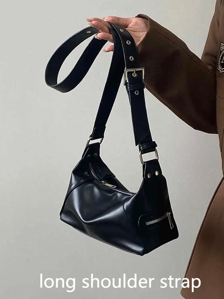 Vintage Y2K Women's Underarm Bags Pu Leather Hot Girls Shoulder Bag Casual Portable Female Tote Purse Crossbody Bag Handbags Humana Conditio LLC