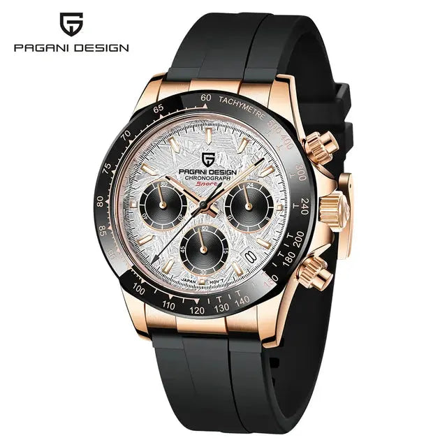 PAGANI DESIGN 2024 New PD-1644 Meteorite Dial Fashion Men Quartz Wristwatches 100M Sapphire Glass Chronograph relogio masculino Humana Conditio LLC